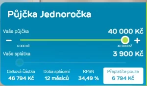 Provident půjčka Jednoročka kalkulačka.